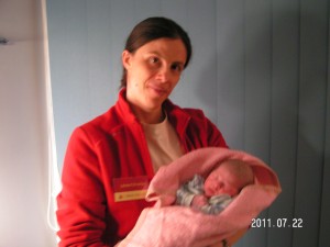 Márkkal a szülőszobán