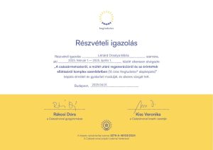 Lénárd Orsolya Mária - Hegkezelés képzés